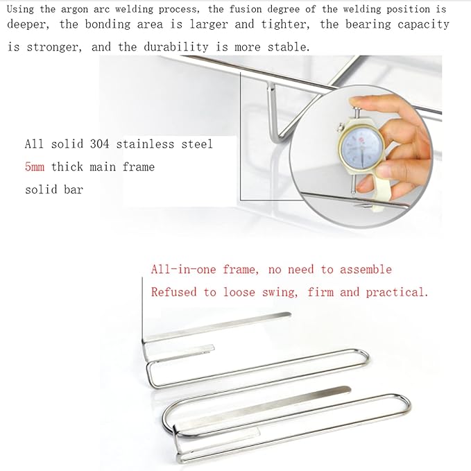 Under Cabinet Wine Glass Holder, ingle Row Stainless Steel Stemware Rack, Hanging Stemware Holder for Kitchen Bar, Glass Storage Hanger