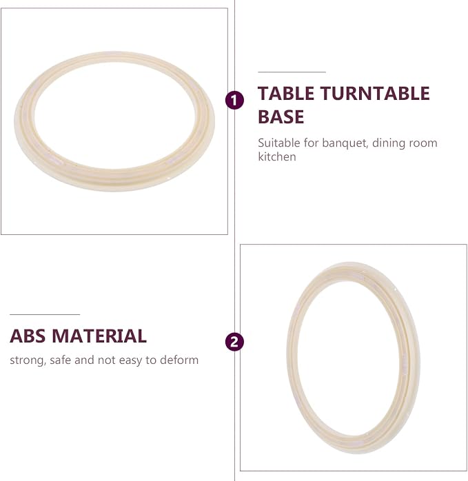 Round Turntable Bearing Base for Dining Table Swivel Plate for Easy Rotating Access for Banquets Restaurants and Kitchens