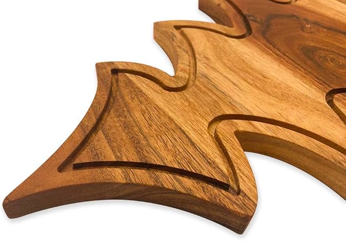 Affinity Decor Christmas Tree Cutting Board for Kitchen, Tree Shaped Wood Cutting Board with Grooves, Charcuterie Wooden Serving Tray for Cheese (Christmas Tree Board with Groove 13"L x 9"W)