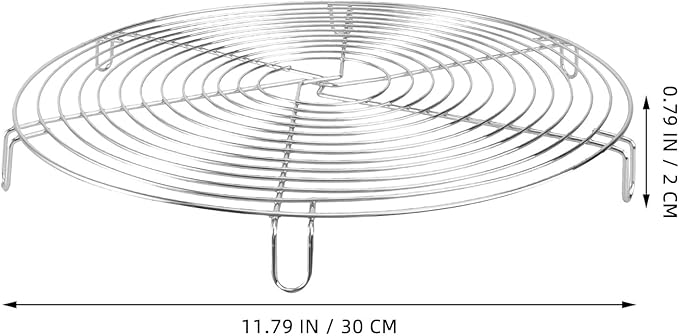 Round Stainless Steel Steamer Rack, Wire Cooling Rack for Baking Cakes, Cookies, Muffins, Roasting and BBQ, Food Holder for Oven and Pressure Cooker