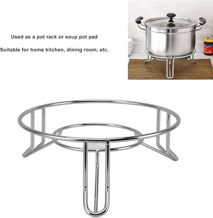 Round Steamer Rack Versatile Bread Cooling, Metal Trivets Stainless Steel Pot Holders Steamer Pan Wire Rack for Baking Canning Cooking