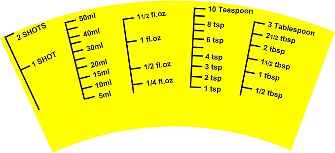 Ackers Mini Measure Heavy Glass, 32-Incremental Measurements Multi-Purpose Liquid and Dry Measuring Shot Glass, Black Single