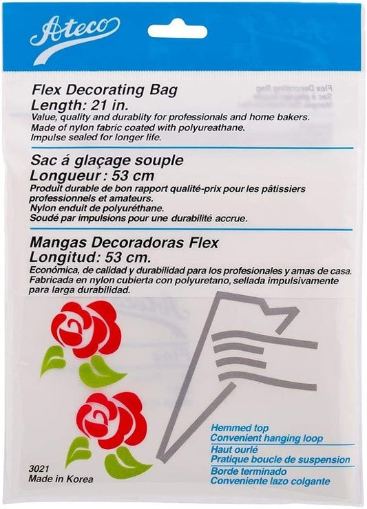 Ateco 3021 Flex Decorating Bag, Coated Nylon, 21-Inch, Reusable