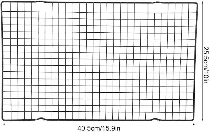 Stainless Steel Cooling Rack, Nonstick Grill Grid Baking Net for Barbecue Cookies Cakes,15.9x10x0.8in