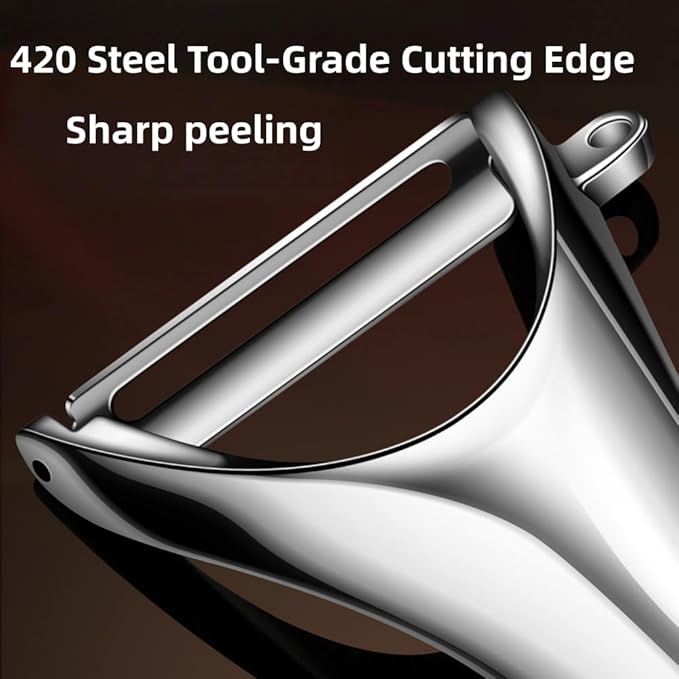 Stainless Steel Vegetable Peeler with a Flat Blade for Smooth, Jam-free Peeling and Reliable Performance.