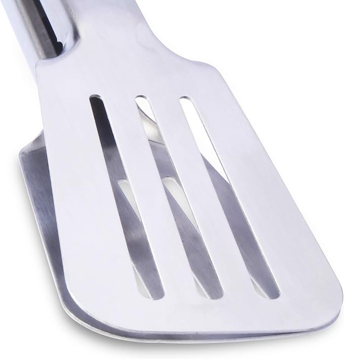 ALLWIN-HOUSEWARE W Premium 304 Stainless Steel Barbecue Turners, Heavy Duty Non-Stick BBQ Cooking Kitchen Tongs