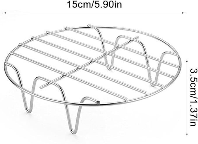 Round Cooking Rack, Round Wire Rack Baking Steaming Roasting Rack Set Stainless Steel, Nonstick Wire Grids Rack For BBQ Grilling Roasting Steaming Baking Drying
