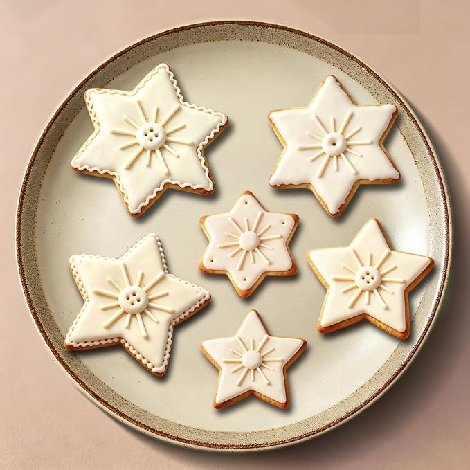 Stainless Steel Cookie Cutters Set, 18 Pieces, Star, Flower, Heart, Circle, Square, Hexagram Shapes
