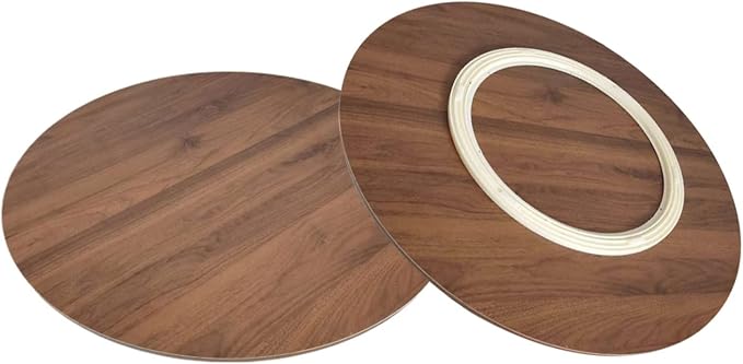 Large Wooden Turntable Lazy Susan, Wooden Turntable For Dining Table, 20in 24in 28in Lazy Susan Serving Tray With Silent Bearing, 360-Degree Swivel Serving Plate, Hotel Tabletop Service Plate, Swivel