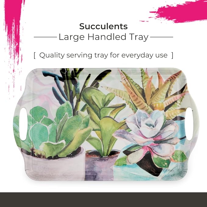 Pimpernel Succulents Large Handled Tray