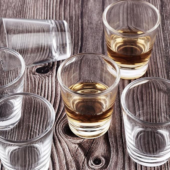 Heavy Base Shot Glasses, 1.5 oz Sets of Clear Shot Glass (48 Pack), Measuring Cup for Espresso, Liquid, and Wine - Heavy Glass (Glass, 48Pack)
