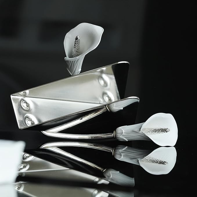 Luxurious Napkin Holder for Table – Silver Iron Upright Napkin Dispenser for Paper Napkins, Napkin Dispenser for Kitchen Dining, Cocktail Picnic Bar Modern Kitchen and Dining Decor﻿