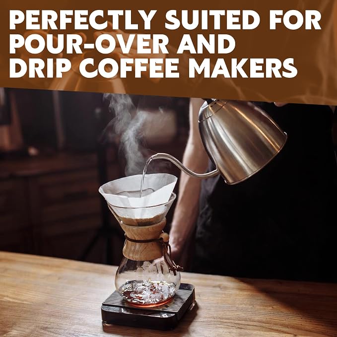 250 Count Coffee Filters #4, Disposable Coffee Filters 8-12 Cup, Size 04 Paper Filters for Pour Over and Drip Coffee Maker