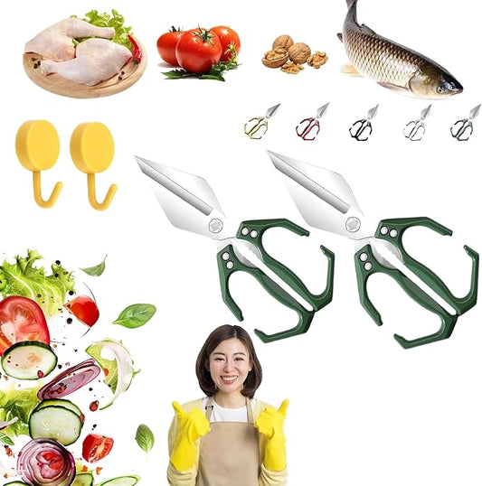 Heavy Duty Kitchen Shears, Multifunctional Heavy-Duty Kitchen Shears, Japanese Cooking Shearss for Chicken, Meat, Seafood Cutting