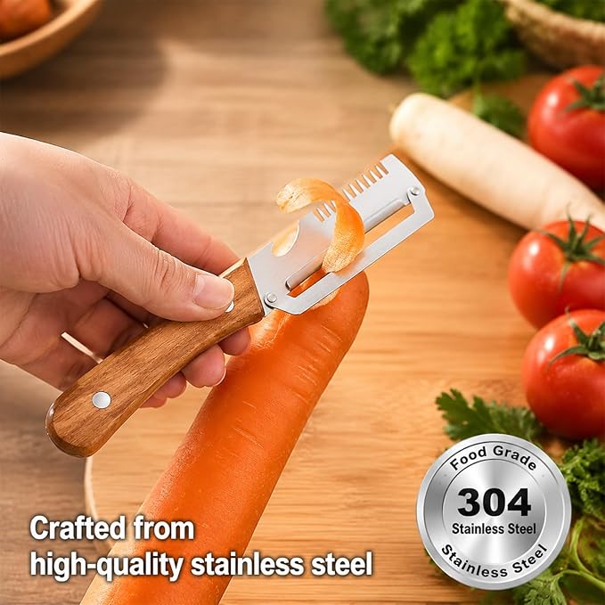 Vegetable Peeler, 2026 Upgrade Multifunctional Stainless Steel Peeler, 3 in 1 Vegetable Peeler for Kitchen, Kitchen Gadgets Tool for Fruit Pumpkin Peeling Potato Carrot Veggie Peeler (3Pcs)