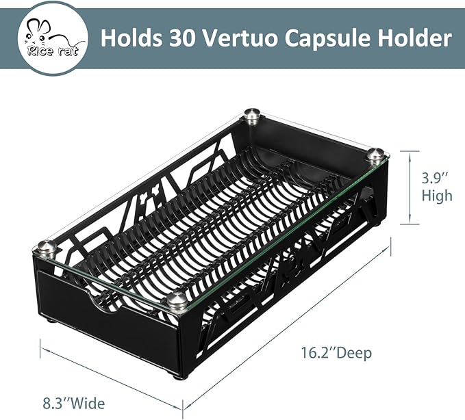 Nespresso Pod Holder Pod Drawer Cabinet Pod Storage Rack For Counter,(30 Pods)