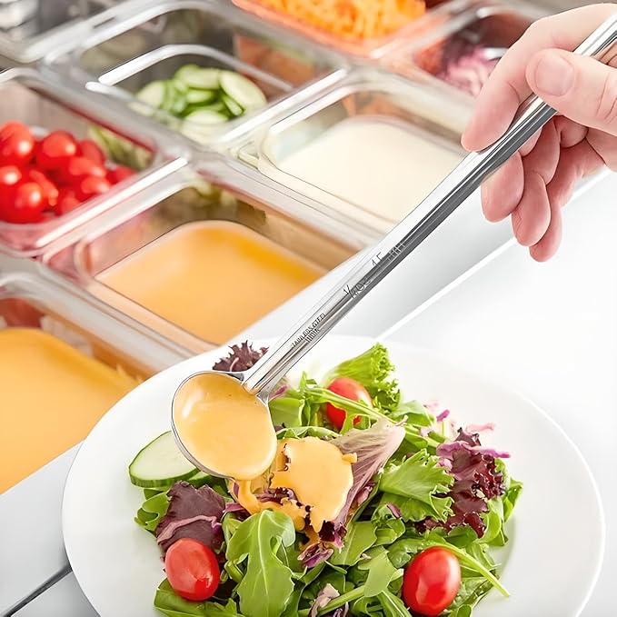OCS Parts Set of 3 Stainless Steel Culinary Ladles | One-Piece Dishwasher Safe Home, Restaurant, Buffet and Catering Serving Ladle for Sauces, Soup, Gravy, and Salad Dressing (0.5-2 - 4 Ounce)
