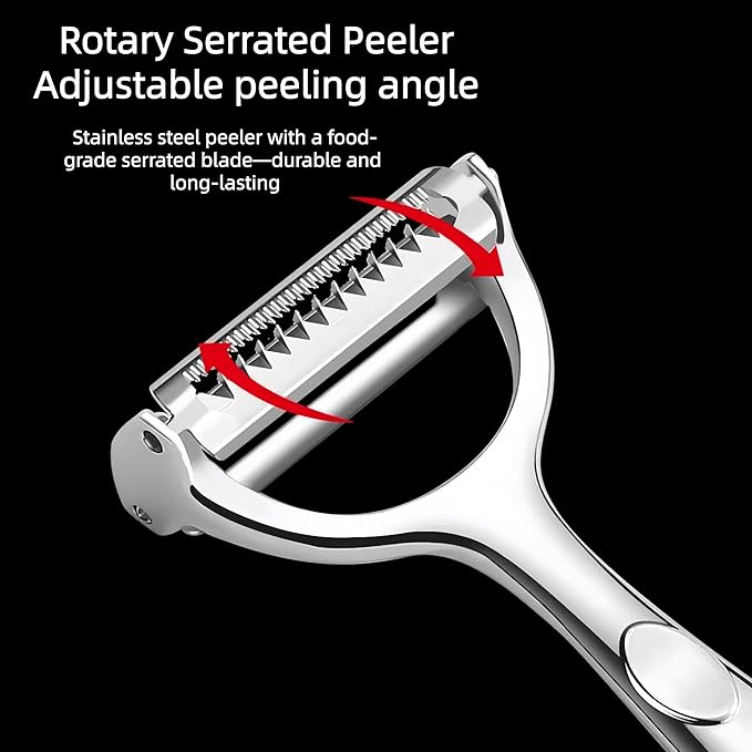 Multifunction Vegetable Peeler Julienne Peeler for Kitchen (2-in-1 peeler)