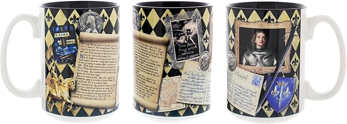 Female Saints Set of 4 Mugs | Catholic Coffee Gift Set | Inspirational Catholic Gifts for Women & Girls | Featuring St. Joan of Arc, St. Thérèse, St. Teresa of Avila & St. Gianna