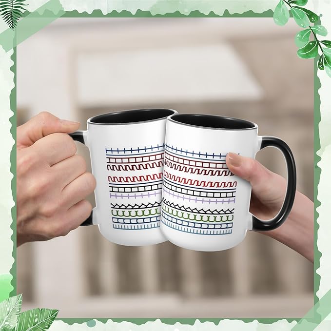 LemonRoad 2 Sets Valentines Day Gifts for Her Hidden Message Coffee Mug, Sarcastic Office Gifts for Work Coworkers Besties Women Men Friends Coffee Lover Birthday 15oz Tea Cup(Black)