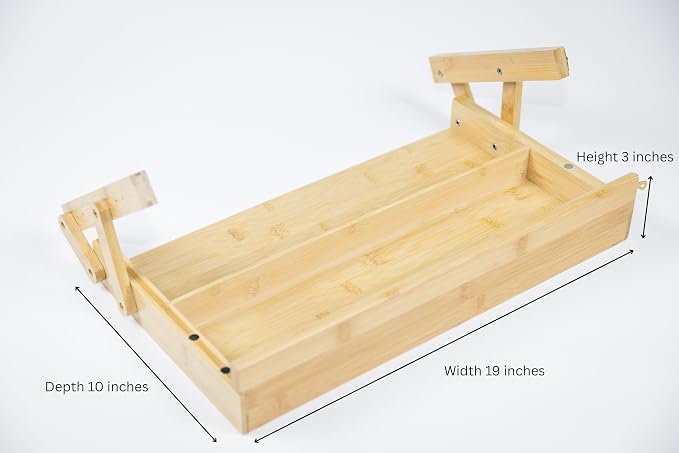 Premium Bamboo Easy Under Mounting Cabinet Spice Storage Rack designed with magnetic closure and locking mechanism