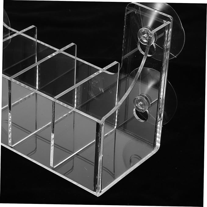 Happyyami Clear Acrylic Cup Rack Versatile Drink Can and Snack Organizer for Fridge Door Storage for Home and Convenience Stores Easy Installation Compartment Design