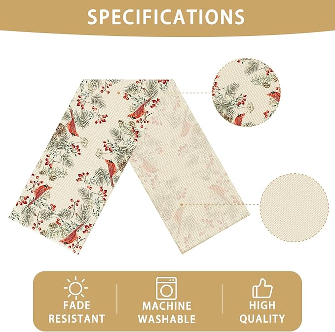 c Burlap Table Runner Seasonal Spring Fall Kitchen Dining Linen Table Decoration for Indoor Outdoor Home Party Dinner 13x72 Inch