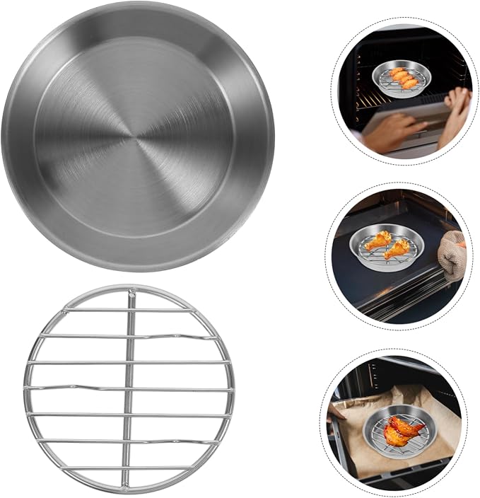 1Set Stainless Steel Baking Cooling Rack Food Display Rack for Draining Oil for Cookies Snacks Cakes for Home Use Easy to Carry