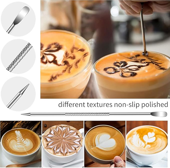 10PCS Espresso Accessories Kit - Espresso Knock Box and Tamping Station,Coffee Tamper,Distributor,WDT,Dosing Funnel,Puck Screen,Brush,Coffee Spoon,Latte Pen,16 Stencils Fits Breville 54mm Portafilter