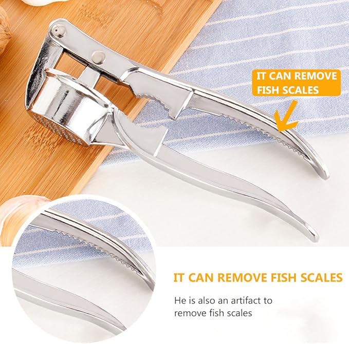 BESTYASH Manual Garlic Press and Crusher Extra Large Stainless Steel Garlic Mincer Kitchen Ginger Squeezer for Home Cooking and Food Preparation