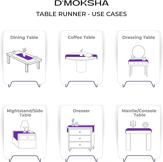 Signature Linen™ by D'Moksha Charcoal Grey Table Runner 60 Inches, 100% Pure Linen, Hemstitch, Coffee Table Runner, 14 x 60 Inch for Dresser Tables- Summer, Father's Day