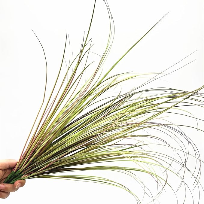 CATTREE Fake Wheat Grass Shrubs Artificial Plants, Faux Greenery Plastic Leaves Bushes for Indoor Farmhouse Garden Wedding Party DIY Decorations Office UV Resistant Planter Filler - Purple 8 Bundles