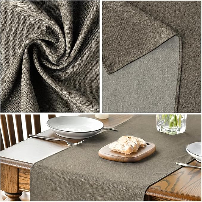 Artoid Mode Coffee Brown Table Runner, Seasonal Fall Washable Kitchen Dining Table Decoration for Home Party Decor 13x36 Inch