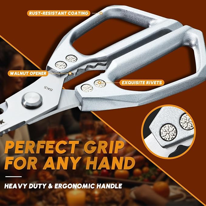 Huusk Kitchen Scissors and Potato Peelers Set, Multifunction Japanese Vegetable Peeler for Kitchen, Stainless Steel Cooking Shears with Fruit Peeler for Carrot, Veggie, Gifts for Women