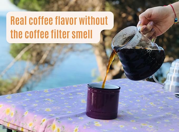 (2 pack) Double layer V60 Filter Reusable Organic Cotton Pour Over Cone Filters for V60 Cotton Coffee Filter Sock Washable Coffee Filter Bag For Pour Over Coffee (2 pack, v60 double layer)