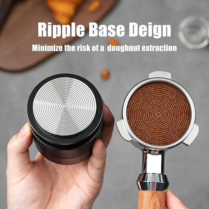 58.3mm Espresso Tamper, Maestri House Stainless Steel Barista Coffee Tamper for Espresso Machine, Spring-loaded Tamper Fits for 58.55mm Portafilter Fits All 58.55mm Espresso Portafilter