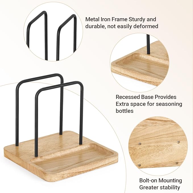 Mkono Napkin Holder for Table Farmhouse Black Wooden Napkin Dispenser Rustic Paper Napkin Storage for Kitchen Dining Room Coffee Bar (Salt and Pepper Shakers not Included) (Nature)