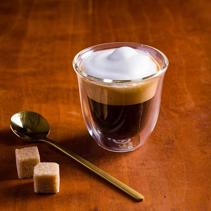 Brod & Taylor Double-Wall Insulated Espresso Glass Cups (Set of 2, 2oz / 60ml)
