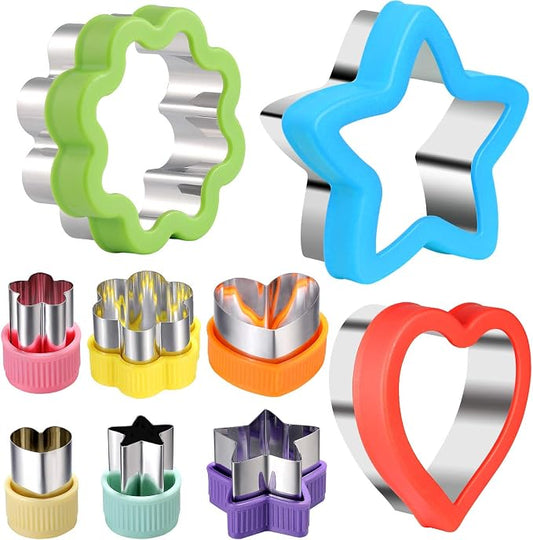 9 pcs Cookie Cutters Cutter Shapes Set Different Sizes Set Fruit Cutter Cookie Pastry Stamps Mold,Cake Pop,Sandwich,Grape