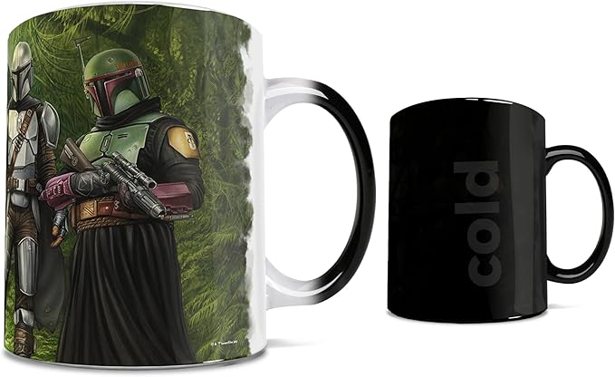 Morphing Mugs Star Wars – The Mandalorian - Brothers in Arms – One 11 oz Color Changing Ceramic Mug – Image Revealed When HOT Liquid Is Added! MMUG1523