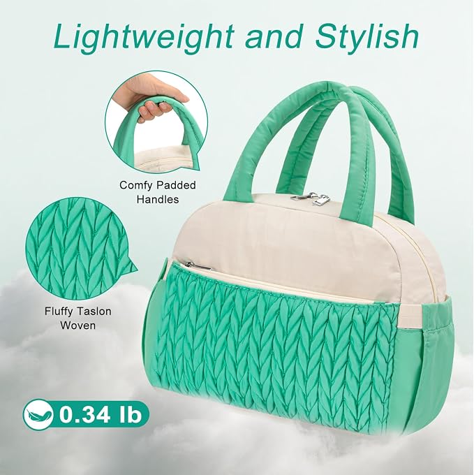 Coobiiya Insulated Lunch Bag Women/Men, Taslon Leakproof Thermal Lunch Box for Women Men, Cute Waterproof Cooler Bag for Work Picnic Travel