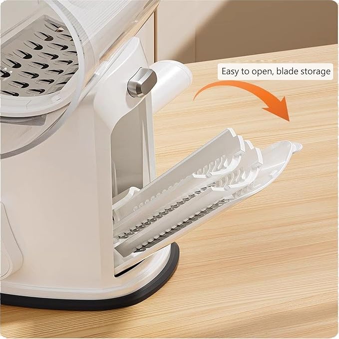 RULA Rotary Cheese Grater Hand Crank Vegetable Chopper Slicer Set, Fruit Cutter Veggie Shredder Food Dicer Chopping Cooking for Nuts Onion Tomato Potato Salad Garlic Cucumber Carrot and Cabbage
