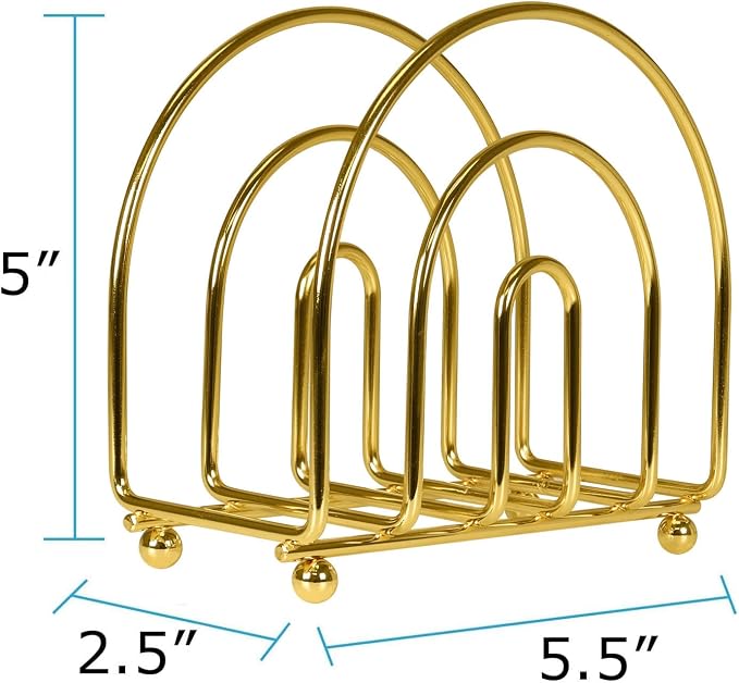 Blue Donuts Gold Arc Collection Napkin Holder – Napkin Holders for Tables, Modern Napkins Holder, Dining Table Napkin Holders for Kitchen,