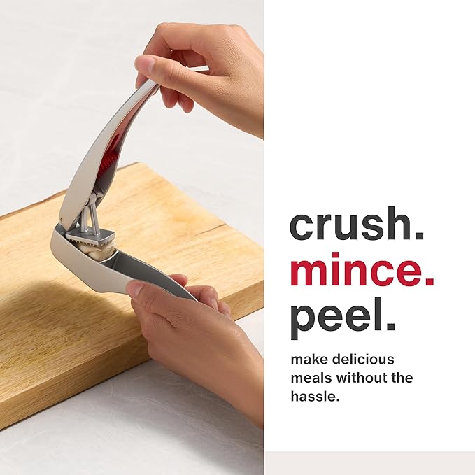 ZYLISS Susi 3 Garlic Press "No Need To Peel" - Built in Cleaner - Crusher, Mincer and Peeler, Cast Aluminum