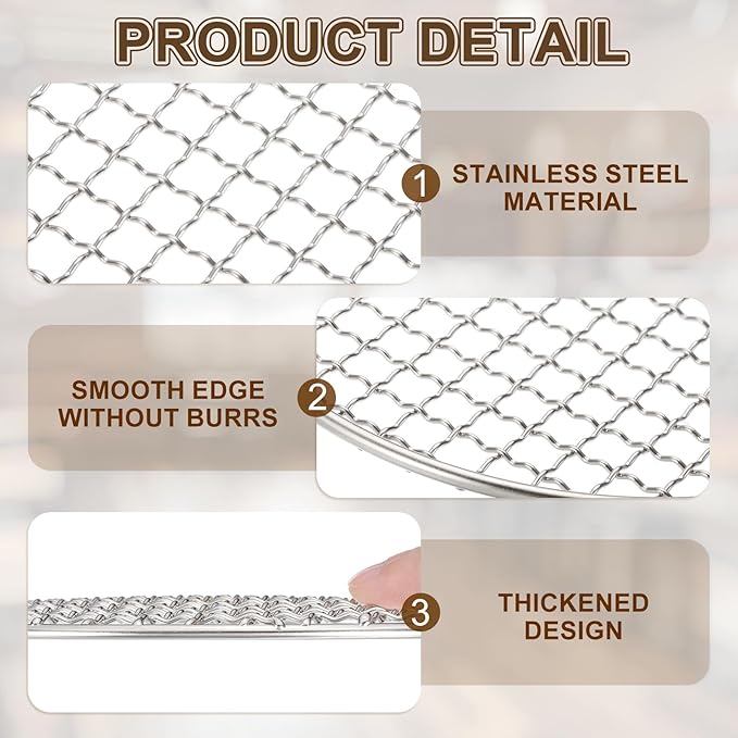 uxcell Stainless Steel Cooling Racks,12 Inch Round BBQ Grill Net Steaming Rack, Oven & Dishwasher Safe, for Baking Grilling Roasting Silver
