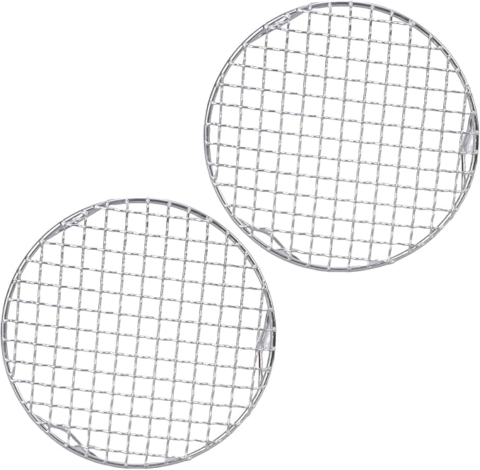 Multifuntional Round Cooling Rack Professional Barbecue Meshs Stainless Steel Texture Suitable for Baking and Grilling Oven Grills Sheet