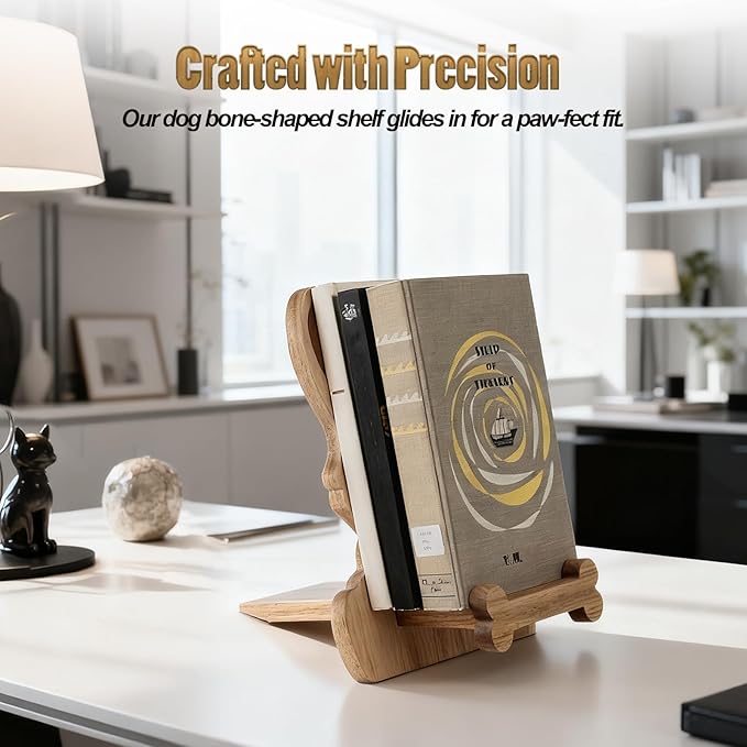 Dog-Shaped Cookbook Stand - Adjustable Recipe Book Holder for Kitchen Counter - Cute & Functional Gift for Dog Lovers Bakers Chefs