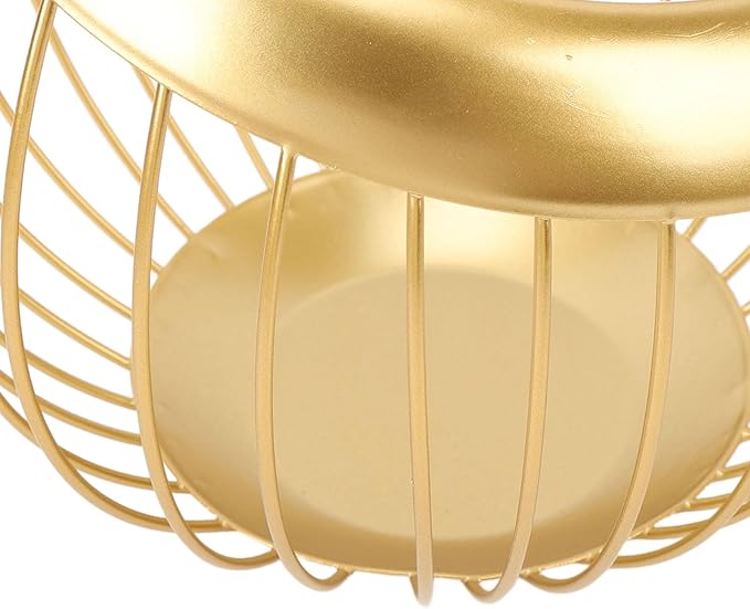 Coffee Pod Holder for Countertop, Coffee Pod Basket Metal Capsule Storage Basket Metal Coffe Pods Storage Large Capacity Coffe Station Organizer (Gold)
