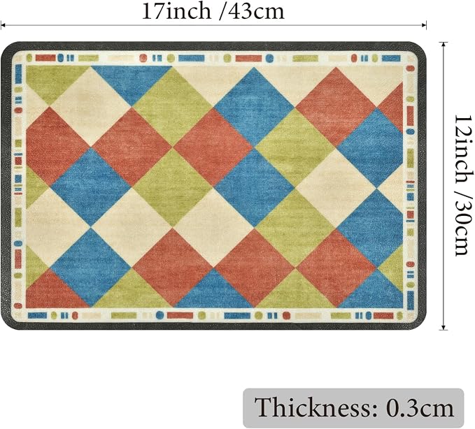 Vinyl Placemats Set of 4-12x17 Inch - Heat Resistant Washable Place Mats Waterproof Non-Slip Wipeable Table Mats for Dining Table Decor, Indoor/Outdoor Plastic Mat