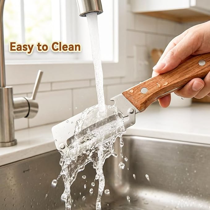2PCS Multi-Functional Vegetable Peeler for Kitchen with Wooden Handle and Bottle Opener, 2 in 1 Stainless Steel Veggie Peeler Kitchen Gadgets Tool for Fruit Potato Pumpkin Apple Carrot Papaya